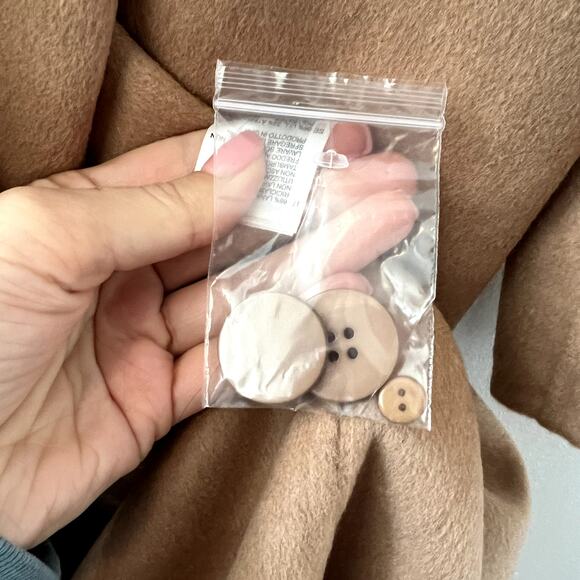 Reiss Lucia Double-Breasted Wool-Blend Coat in Camel Beige Size 12 NWT - Picture 9 of 14